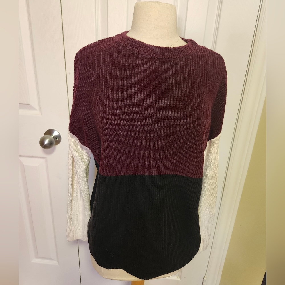 3/$50 Contemporaine Colour Block Sweater